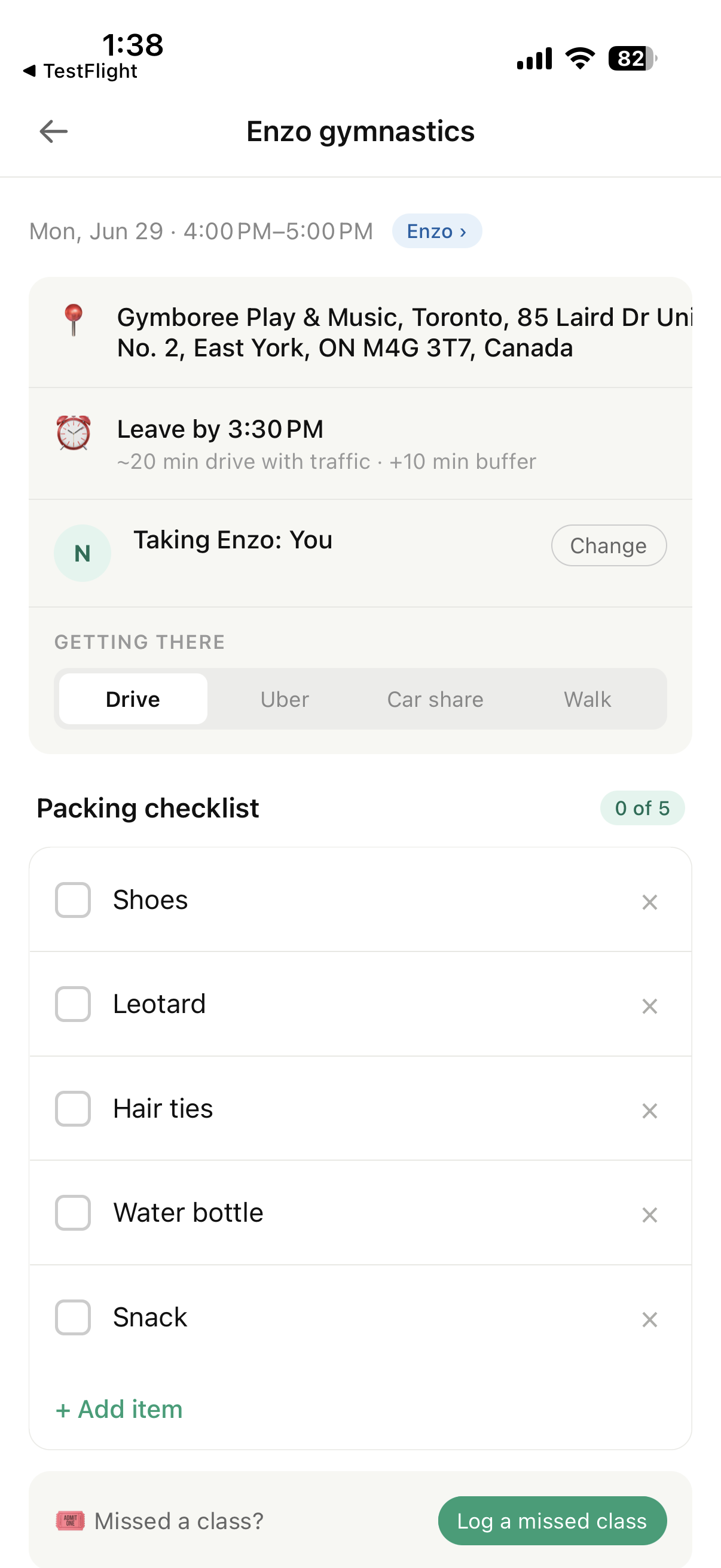 Who's driving and what to pack